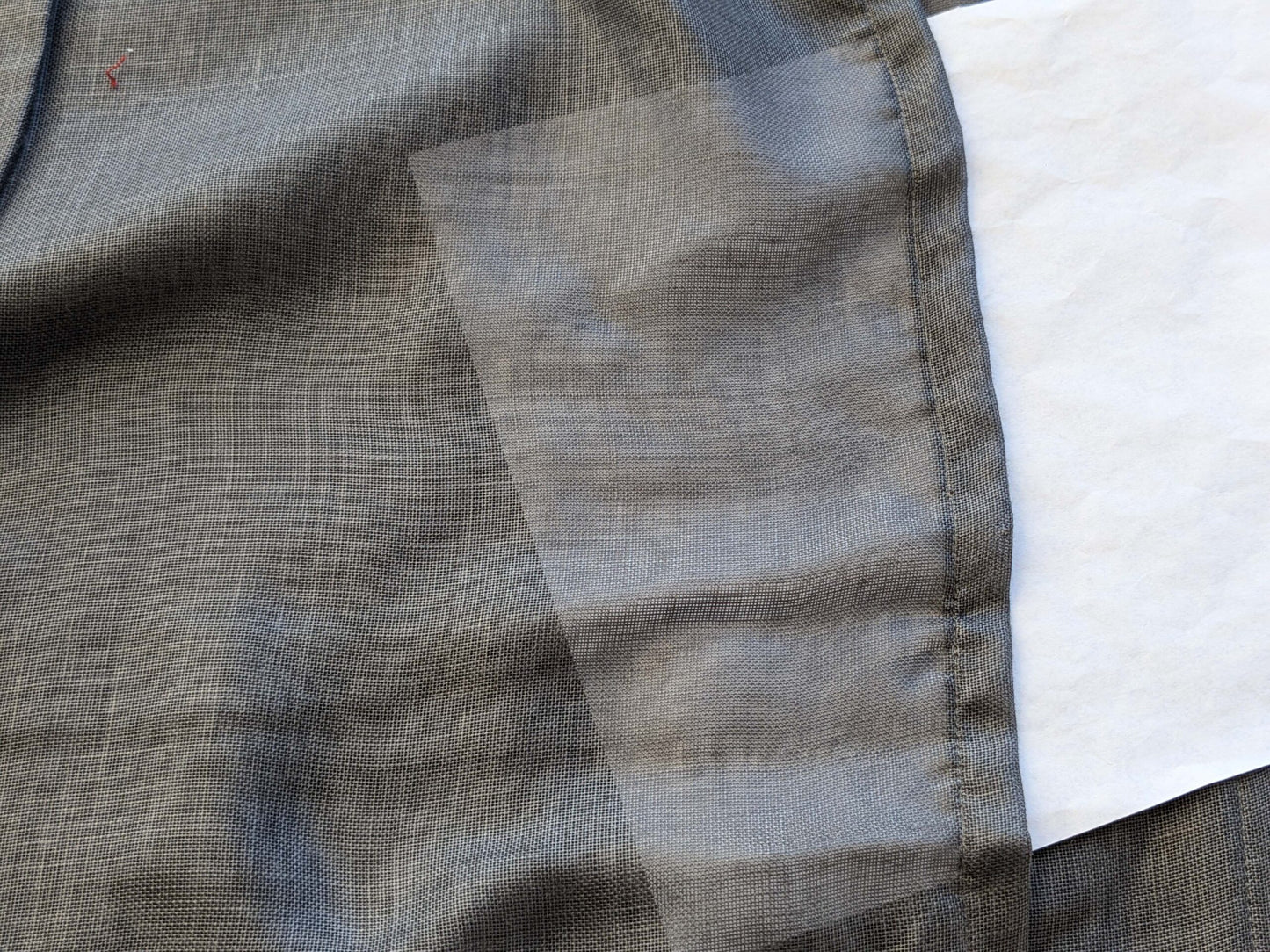 8 EV43 Sheers 2.4y x 56"w Scalamandre Casino Grey Memories of a Voyage to India Sheer Chintz Solid MSRP USD224/y