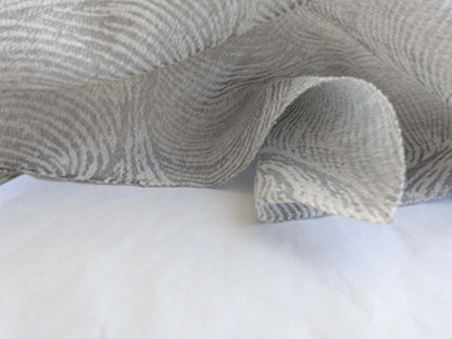 9 EV43 Sheers 2.4y x 56"w Scalamandre Rollingstone WLB Cloud Gray Wave Strie Texture