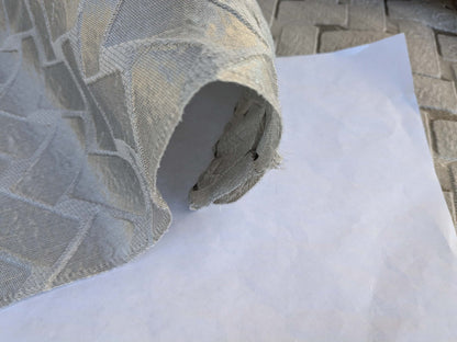 11 EV43 Sheers 2.4y x 51"w Scalamandre Union Oyster Geometric Gray Linen Polyester