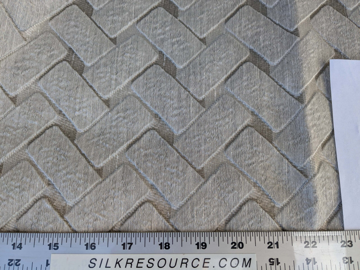 11 EV43 Sheers 2.4y x 51"w Scalamandre Union Oyster Geometric Gray Linen Polyester