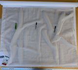 12 EV43 Sheers 2.4y x 56"w Scalamandre Christian Fischbacher Orient Light Eggshell Abstract Jacquard Small Stain