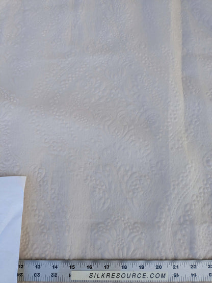 12 EV43 Sheers 2.4y x 56"w Scalamandre Christian Fischbacher Orient Light Eggshell Abstract Jacquard Small Stain