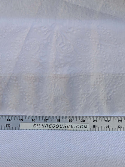 12 EV43 Sheers 2.4y x 56"w Scalamandre Christian Fischbacher Orient Light Eggshell Abstract Jacquard Small Stain