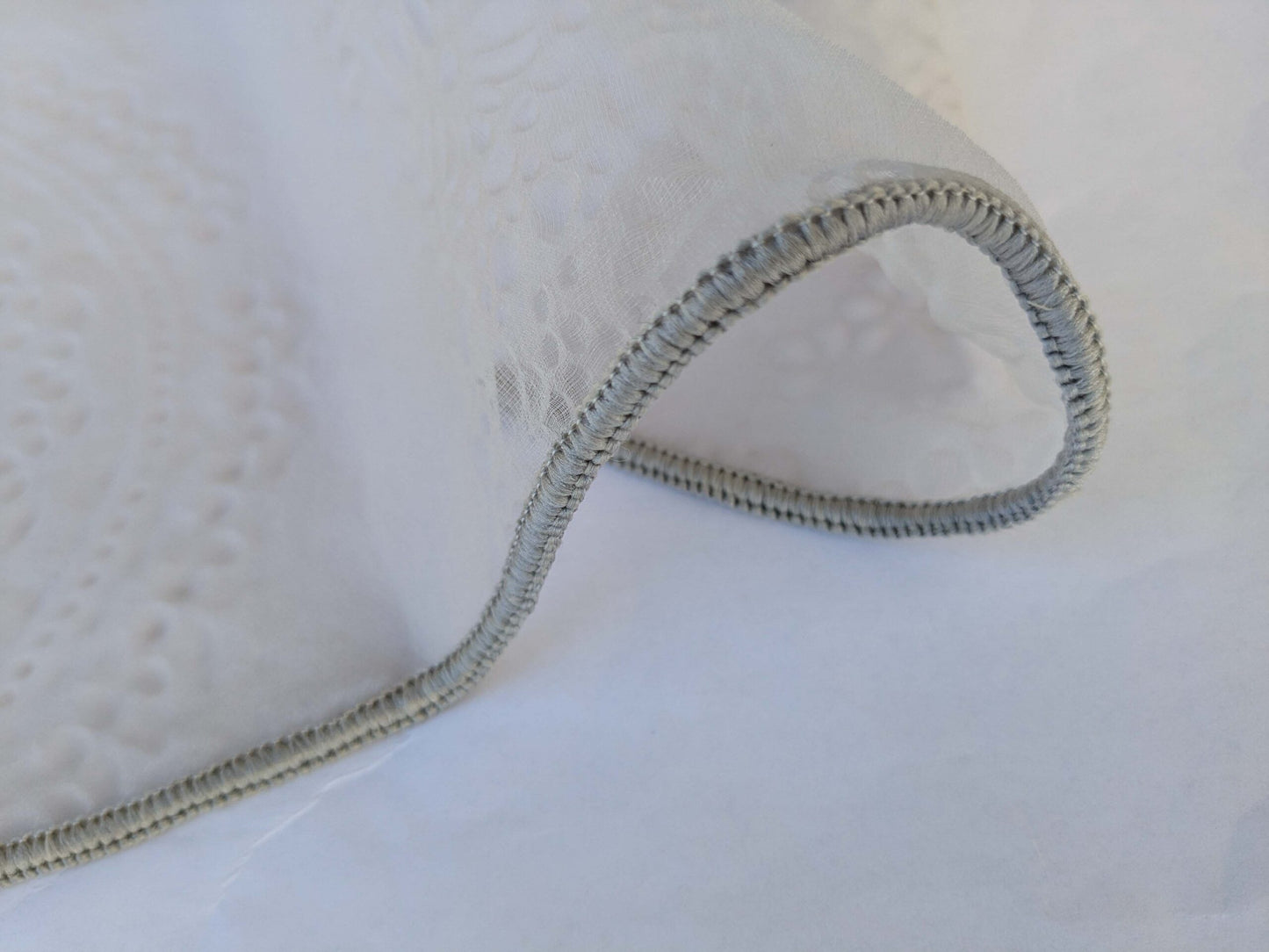 13 EV43 Sheers 2.4y x 57"w with Corner Cut Scalamandre Christian Fischbacher Orient Light Beige Gray Abstract Jacquard