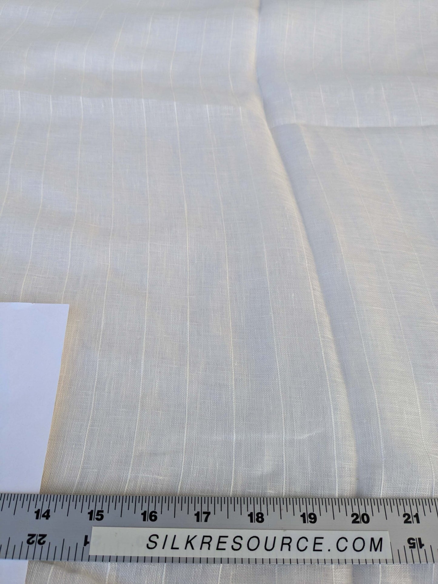 14 EV43 Sheers 2.4y x 55"w Scalamandre Chandler Linen Sheer Oyster Light Beige Stripe