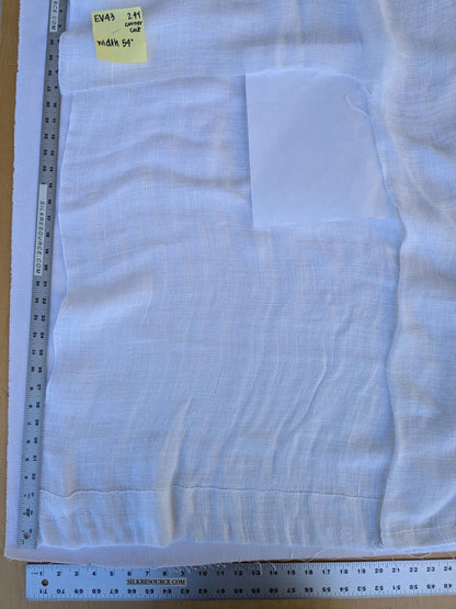 15 EV43 Sheers 2.4y x 54"w with Corner Cut Scalamandre Solid White Sheer