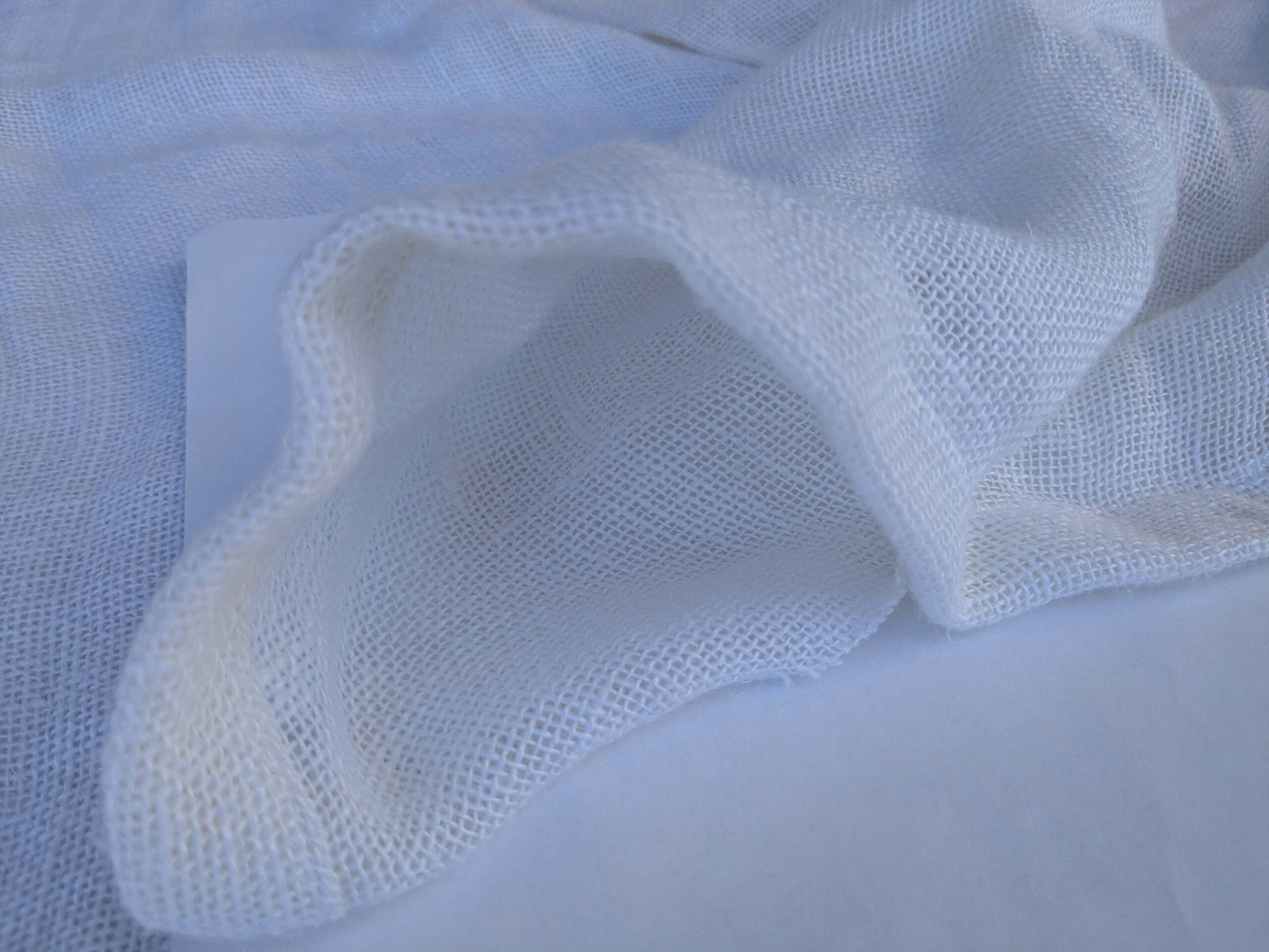 15 EV43 Sheers 2.4y x 54"w with Corner Cut Scalamandre Solid White Sheer