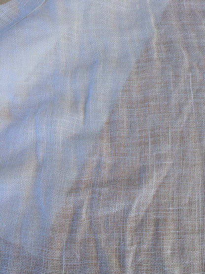 15 EV43 Sheers 2.4y x 54"w with Corner Cut Scalamandre Solid White Sheer