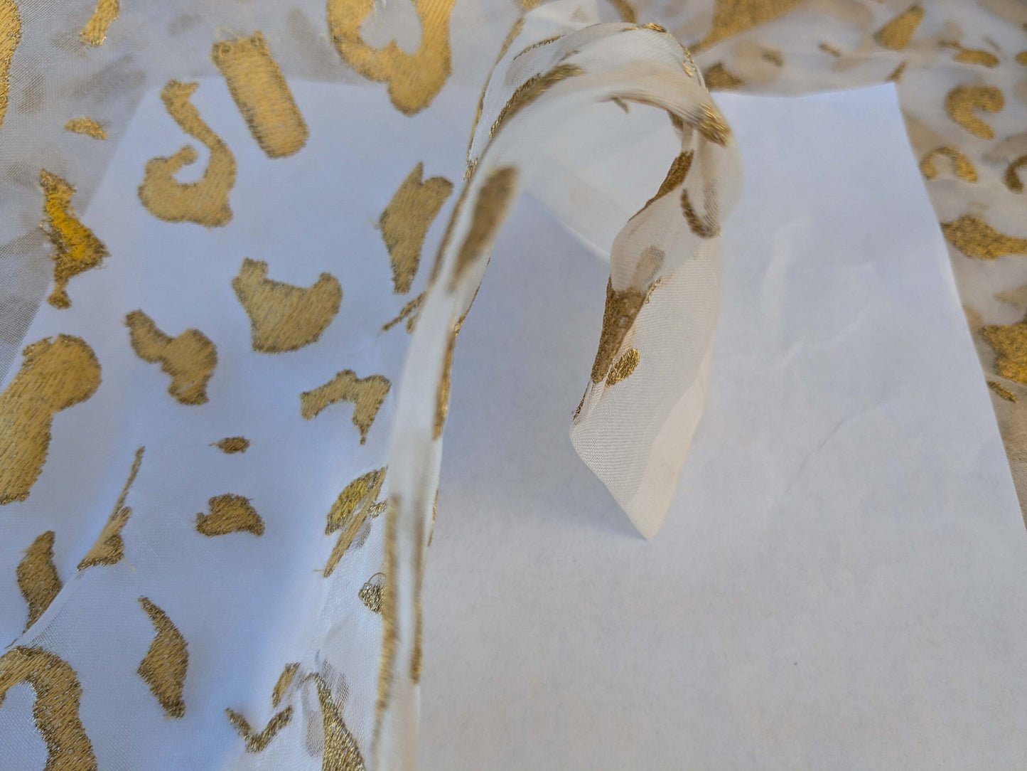 16 EV43 Sheers 2.4y x 53"w  Scalamandre Colony Roma Dots Metallic Gold Abstract Silk Organza SKU: 26820-003