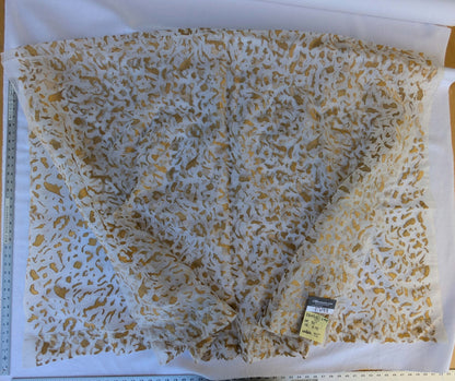 16 EV43 Sheers 2.4y x 53"w  Scalamandre Colony Roma Dots Metallic Gold Abstract Silk Organza SKU: 26820-003