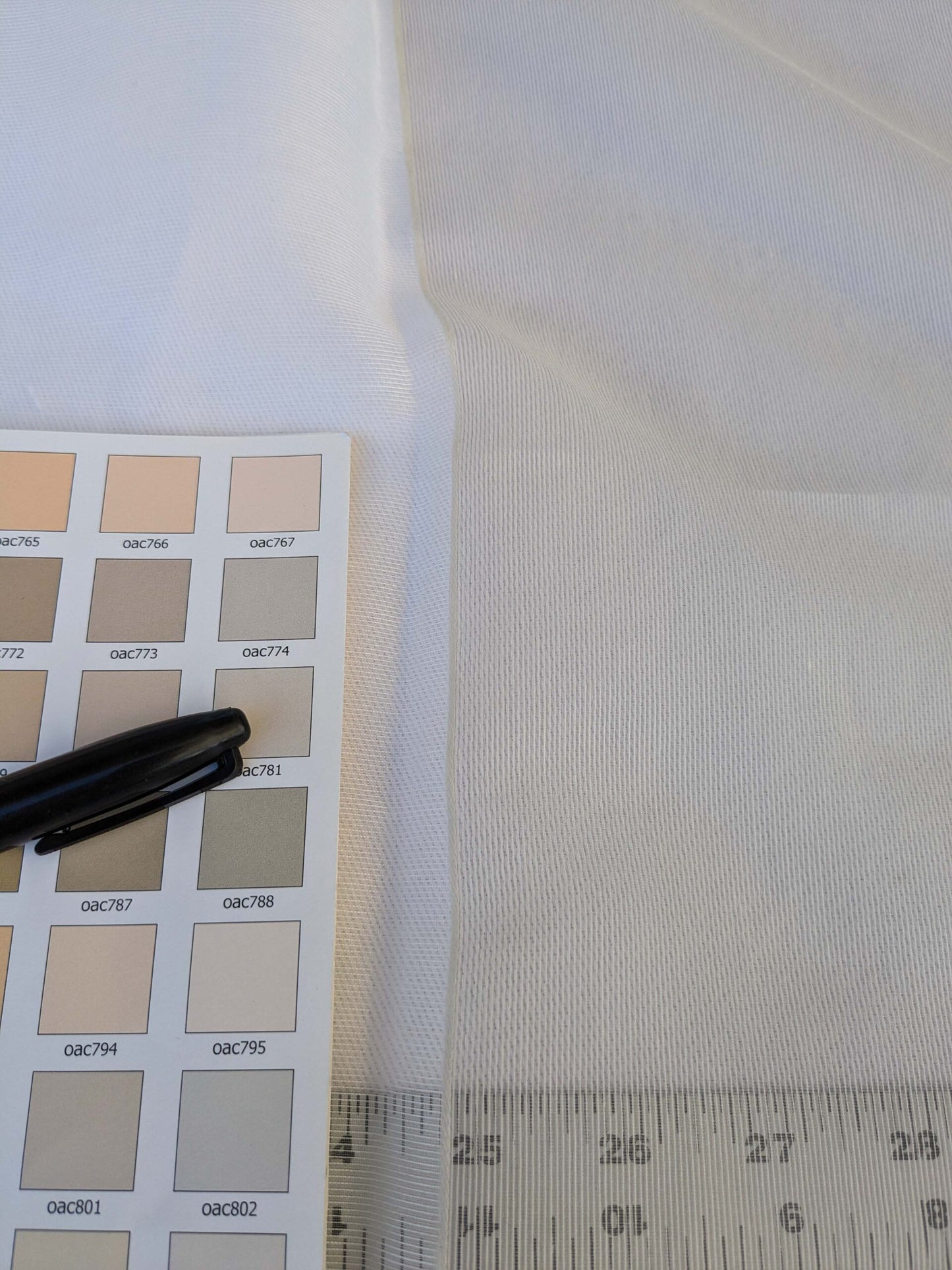 17 EV43 Sheers 2.5y x 56"w Scalamandre Christian Fischbacher Dialog Natural White Stripe Sheer Polyester