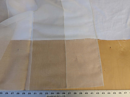 17 EV43 Sheers 2.5y x 56"w Scalamandre Christian Fischbacher Dialog Natural White Stripe Sheer Polyester