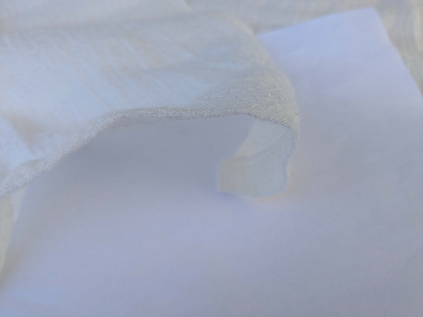 19 EV43 Sheers 2.4y x 54"w with Corner Cut Scalamandre Solid White Sheers