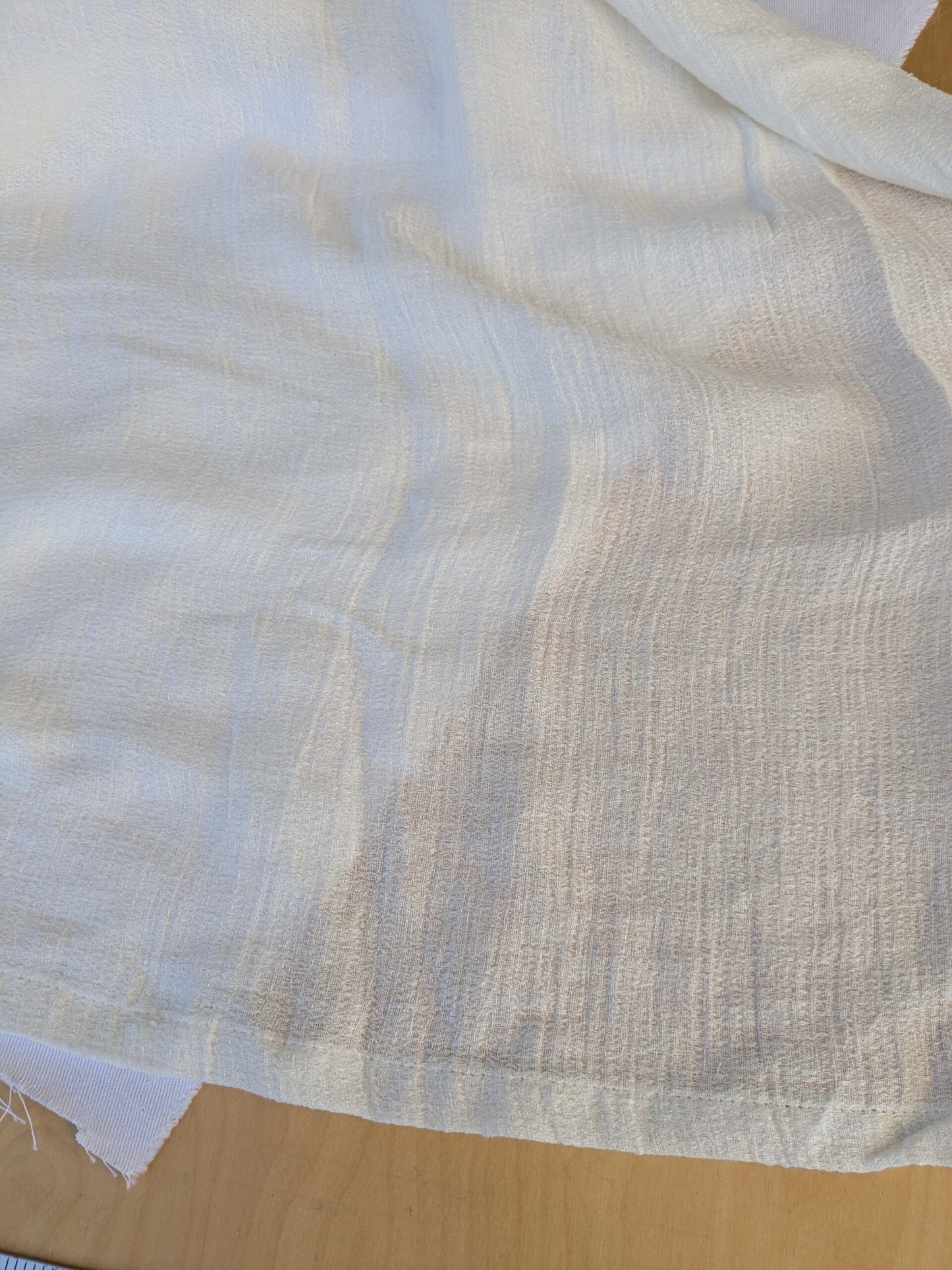 19 EV43 Sheers 2.4y x 54"w with Corner Cut Scalamandre Solid White Sheers