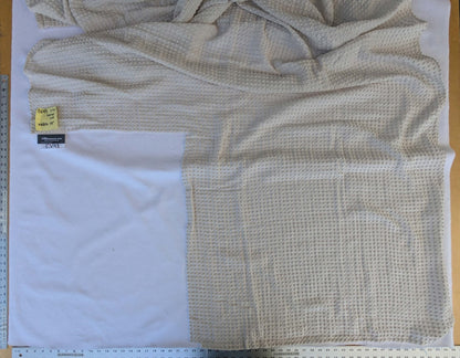 20 EV43 Sheers 2.4y x 54"w with Corner Cut Scalamandre Dot Small Scale Texture Beige