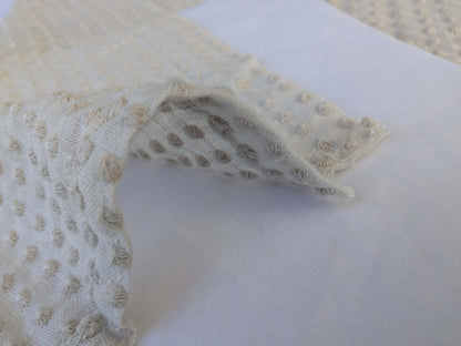 20 EV43 Sheers 2.4y x 54"w with Corner Cut Scalamandre Dot Small Scale Texture Beige