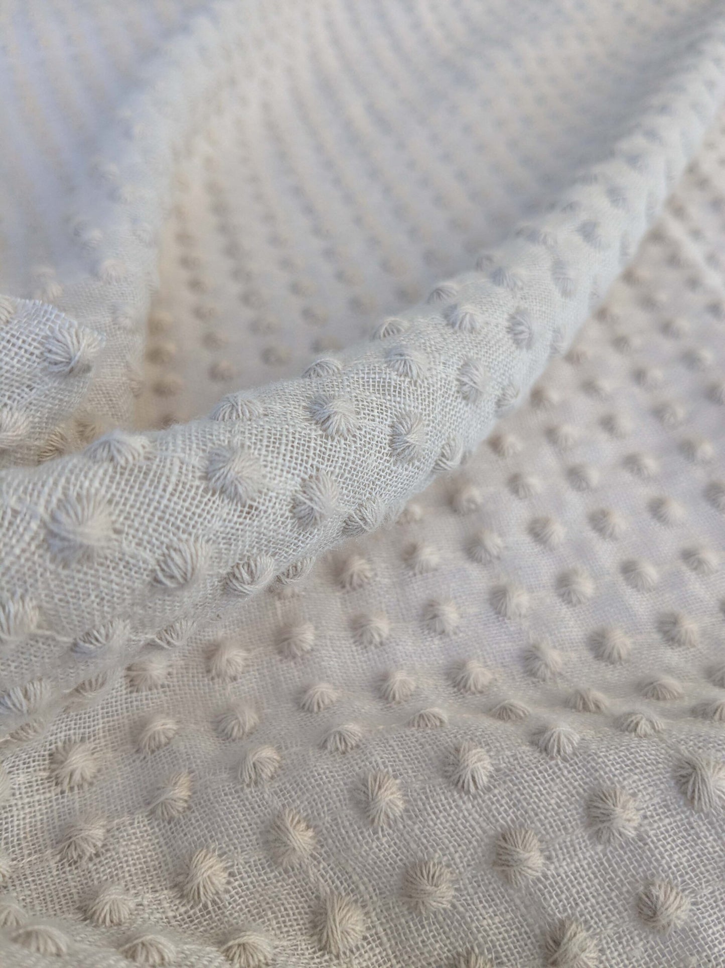 20 EV43 Sheers 2.4y x 54"w with Corner Cut Scalamandre Dot Small Scale Texture Beige