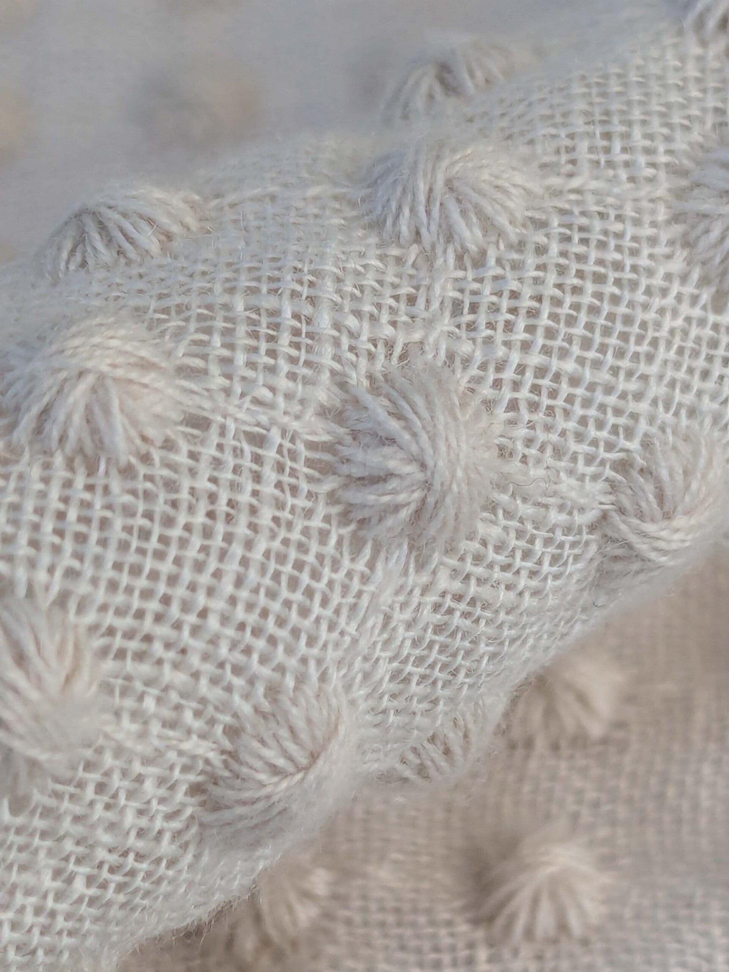 20 EV43 Sheers 2.4y x 54"w with Corner Cut Scalamandre Dot Small Scale Texture Beige