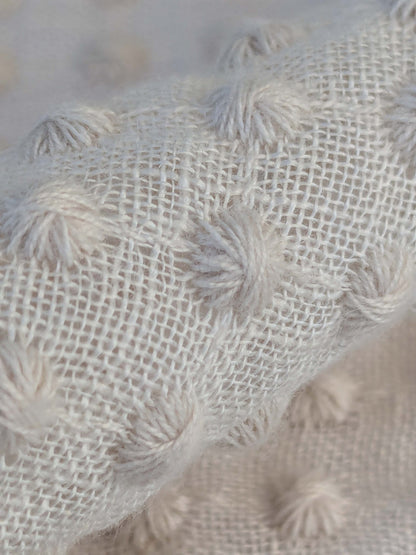 20 EV43 Sheers 2.4y x 54"w with Corner Cut Scalamandre Dot Small Scale Texture Beige