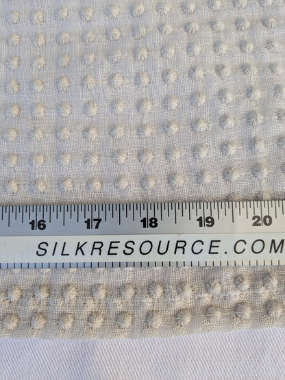 20 EV43 Sheers 2.4y x 54"w with Corner Cut Scalamandre Dot Small Scale Texture Beige