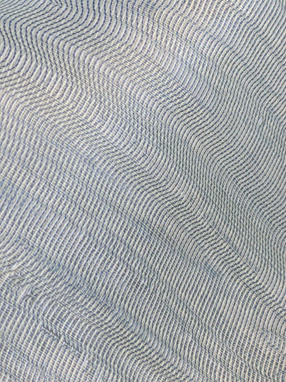 21 EV43 Sheers 2.4y x 56"w with Scalamandre Christian Fischbacher Aqua Verdigris Solid Polyester Gray