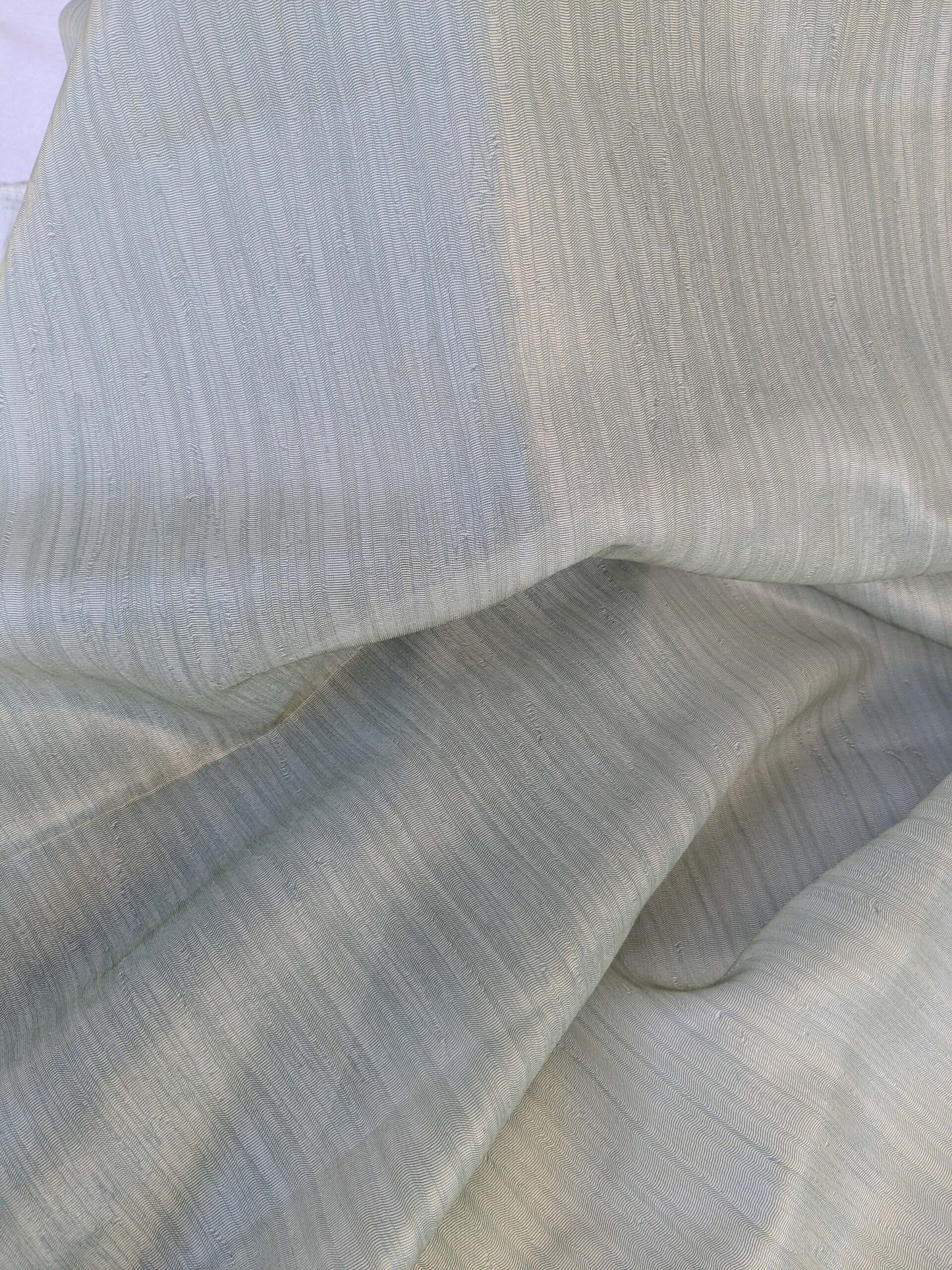 21 EV43 Sheers 2.4y x 56"w with Scalamandre Christian Fischbacher Aqua Verdigris Solid Polyester Gray