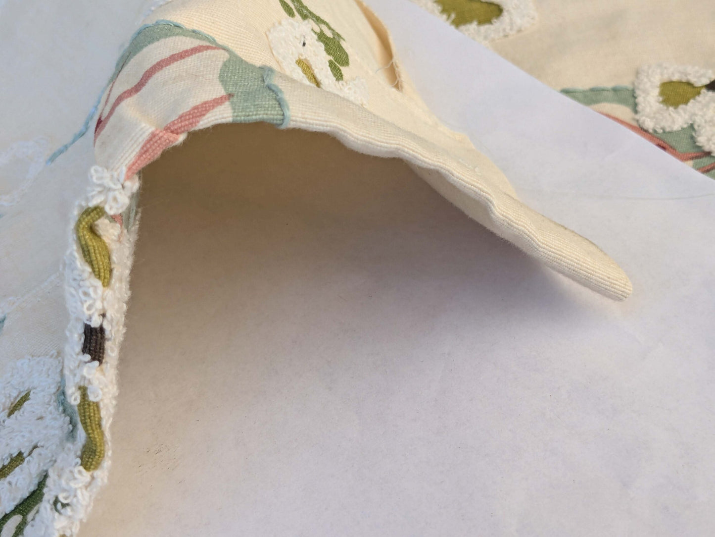 1 EV44 1.2y x 58"w Scalamandre Miranda Red Violet Floral Cotton Print Embroidery MSRP USD646/Yard