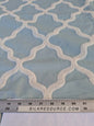 5 EV44 1.2y x 54"w Scalamandre Fonthill Astley Boucle Blue White Cream Diamond Ogee MSRP USD 338/Y