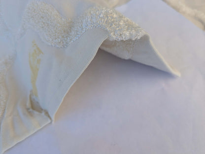 7 EV44 1.2y x 54"w Scalamandre Fonthill Astley Boucle White Cream Diamond Ogee MSRP USD 338/Y