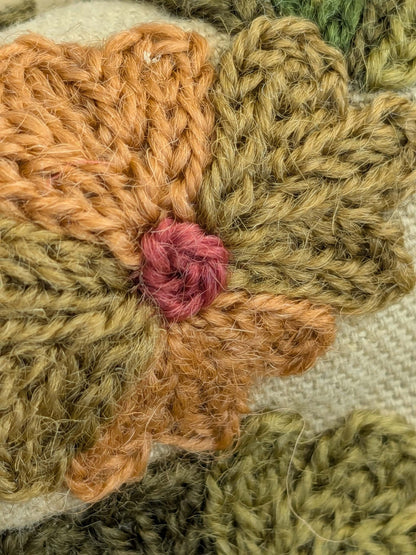 11 EV44 3.2yd x 52"w Scalamandre Old World Weavers Floribunda on Vintage Floral Botanical Tree Foliage Brown Green Red on Vintage Beige Embroidery Historical