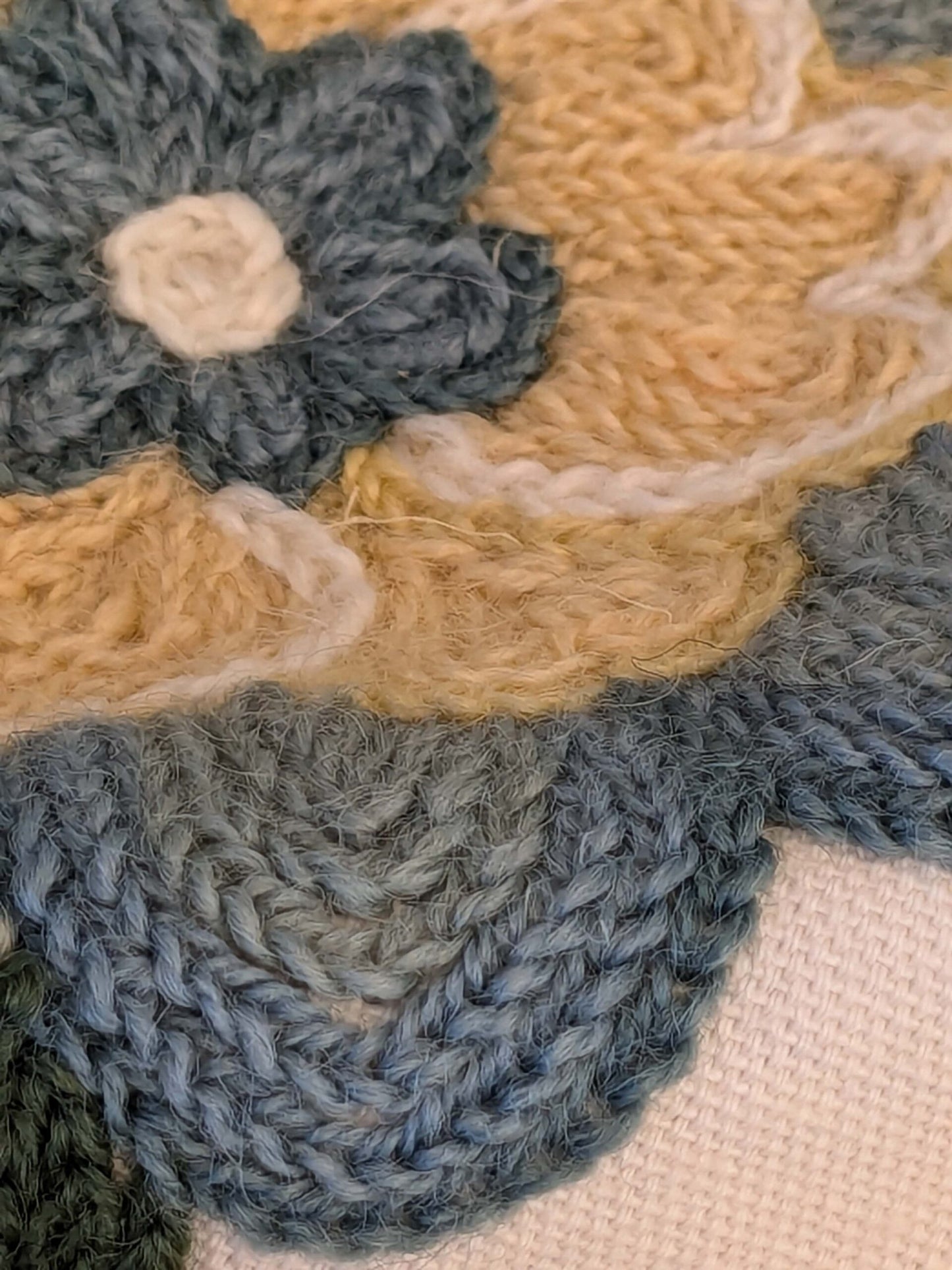 13 EV44 2.2yd x 55" Scalamandre Antoine Blue and White Wool Crewel on Cotton Embroidery  MSRP USD 338/Y