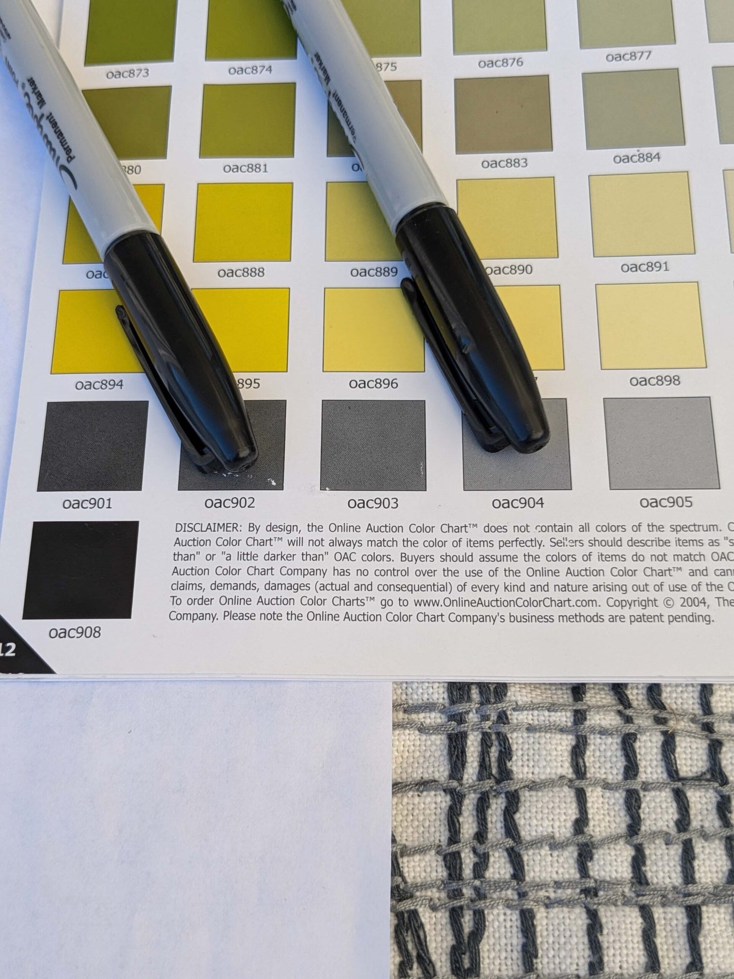 14 EV44 2.4yd x 50" Grey Watkins Guiford Graphite White Gray Black Embroidery Abstract MSRP USD 300+/y