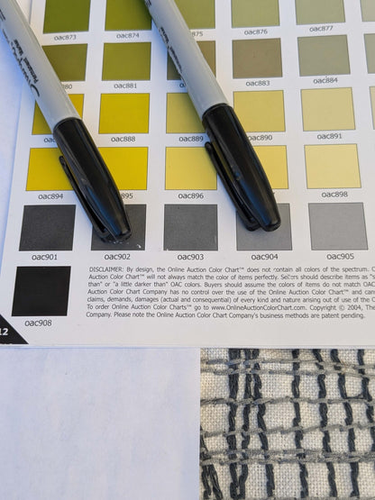 14 EV44 2.4yd x 50" Grey Watkins Guiford Graphite White Gray Black Embroidery Abstract MSRP USD 300+/y