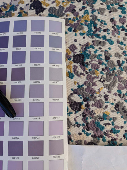 16 EV44 1.2yd x 53"w Scalamandre Abstract Brushed Blue yellow Gray and White Viscose Embroidery Texture