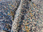 Scalamandre Abstract Viscose Embroidery - Blue Yellow Gray White