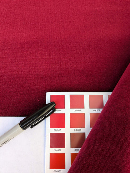 by yard Scalamandre Indus Ruby Red Plain Solid Cotton MSRP USD 240/y