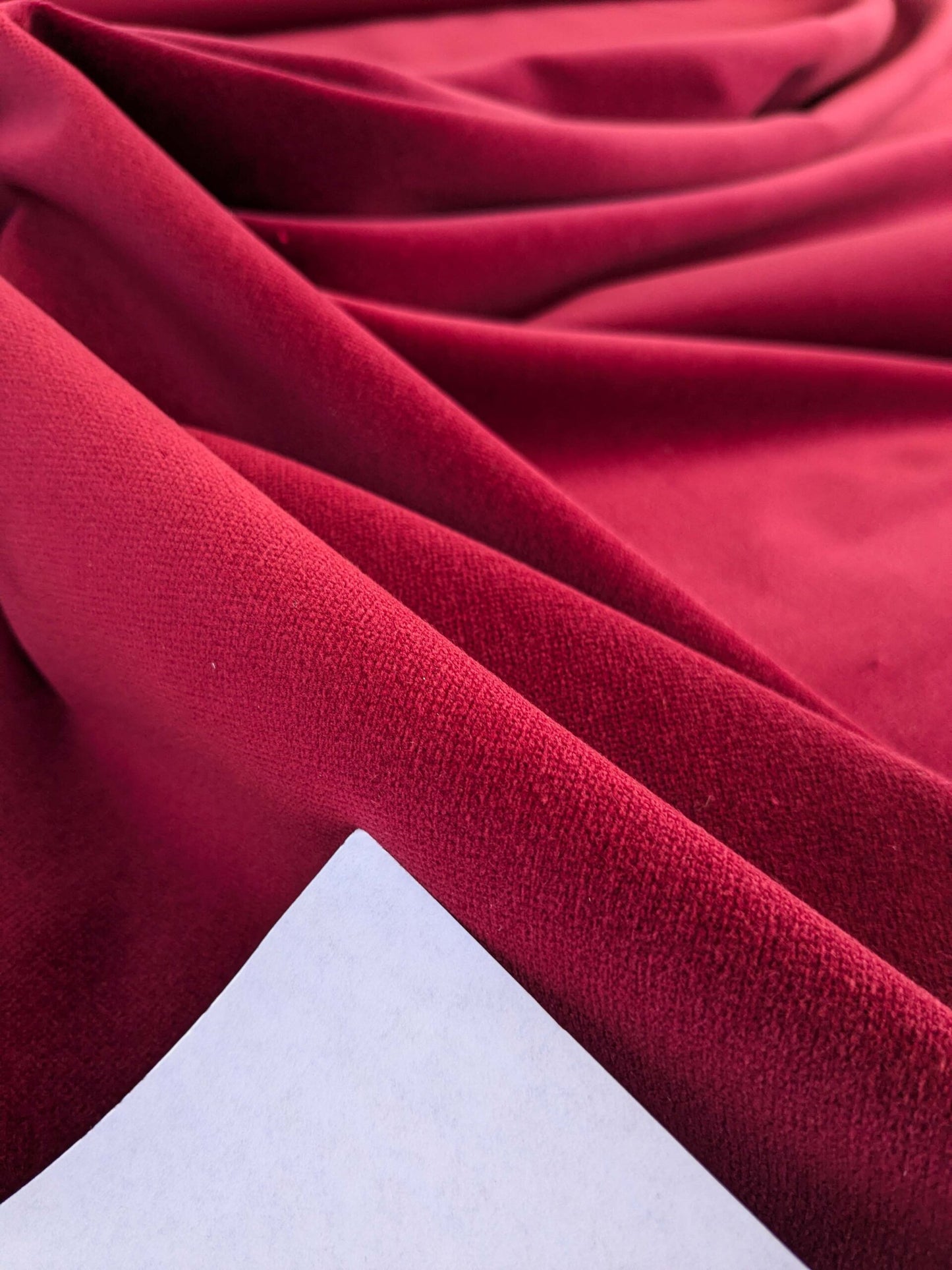 by yard Scalamandre Indus Ruby Red Plain Solid Cotton MSRP USD 240/y