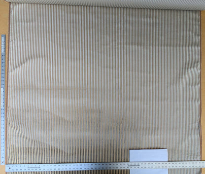 by yard Scalamandre Sofia Silk Velvet Stripe Gray and Bisque Silk Pile Light Brown MSRP USD478/y