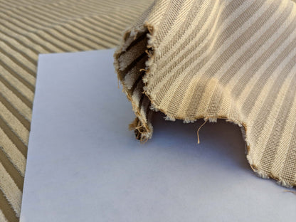 by yard Scalamandre Sofia Silk Velvet Stripe Sand and Bisque Silk Pile Light Brown MSRP USD478/y