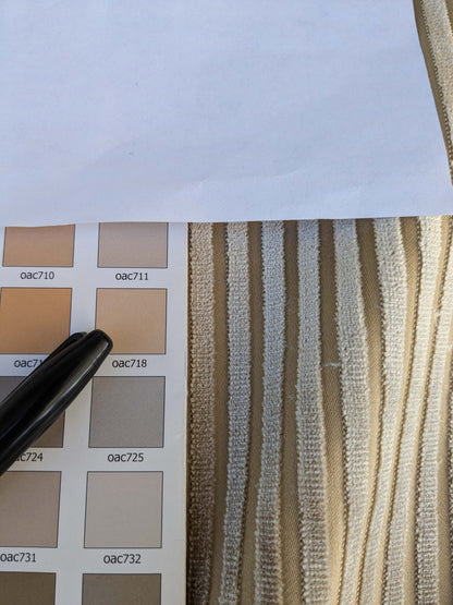 by yard Scalamandre Sofia Silk Velvet Stripe Sand and Bisque Silk Pile Light Brown MSRP USD478/y