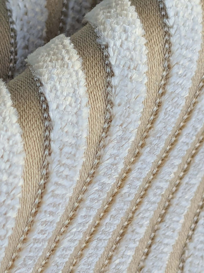 by yard Scalamandre Sofia Silk Velvet Stripe Sand and Bisque Silk Pile Light Brown MSRP USD478/y