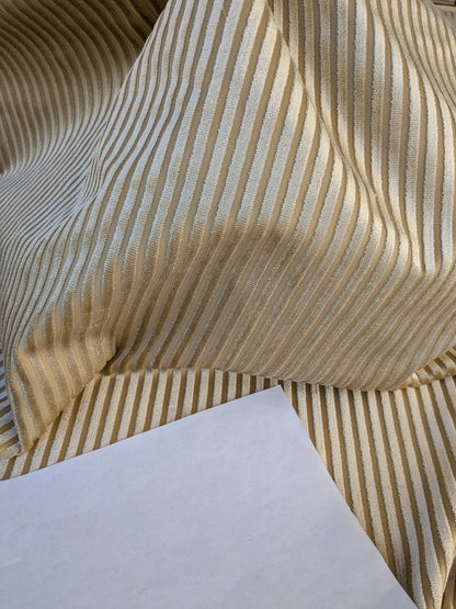 by yard Scalamandre Sofia Silk Velvet Stripe Sand and Bisque Silk Pile Light Brown MSRP USD478/y