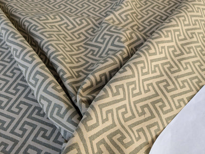 by yard Scalamandre Ariadne Sage Greek Key Italian Jacquard Woven MSRP USD 160/y