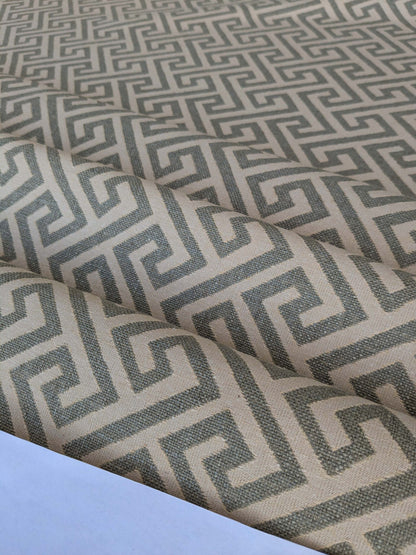 by yard Scalamandre Ariadne Sage Greek Key Italian Jacquard Woven MSRP USD 160/y