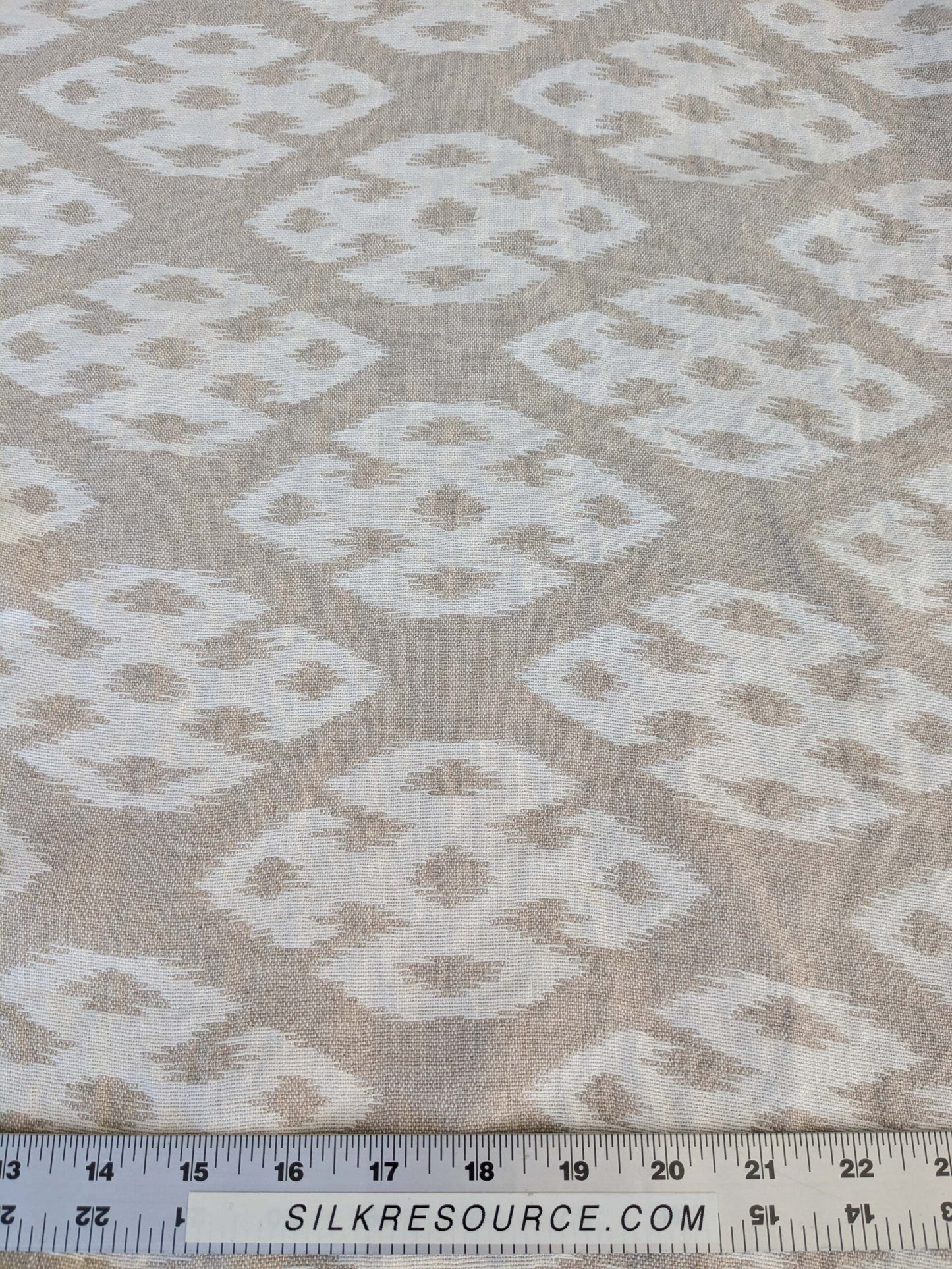 by yard Scalamandre Ismir Natural Cream White Linen Print Orgee Diamond Double Width from Spain MARP USD364/y