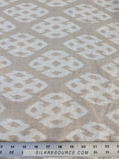 by yard Scalamandre Ismir Natural Cream White Linen Print Orgee Diamond Double Width from Spain MARP USD364/y