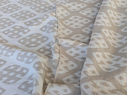 by yard Scalamandre Ismir Natural Cream White Linen Print Orgee Diamond Double Width from Spain MARP USD364/y