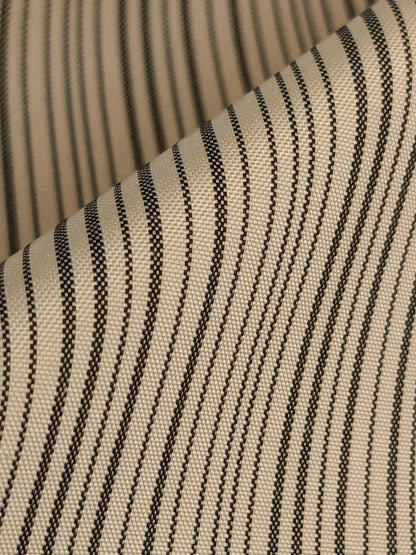 by yard Scalamandre Astley Silk Strie Cream Charcoal Beige Dark Gray White Pin Stripe Small Scale MSRP USD350+/yard