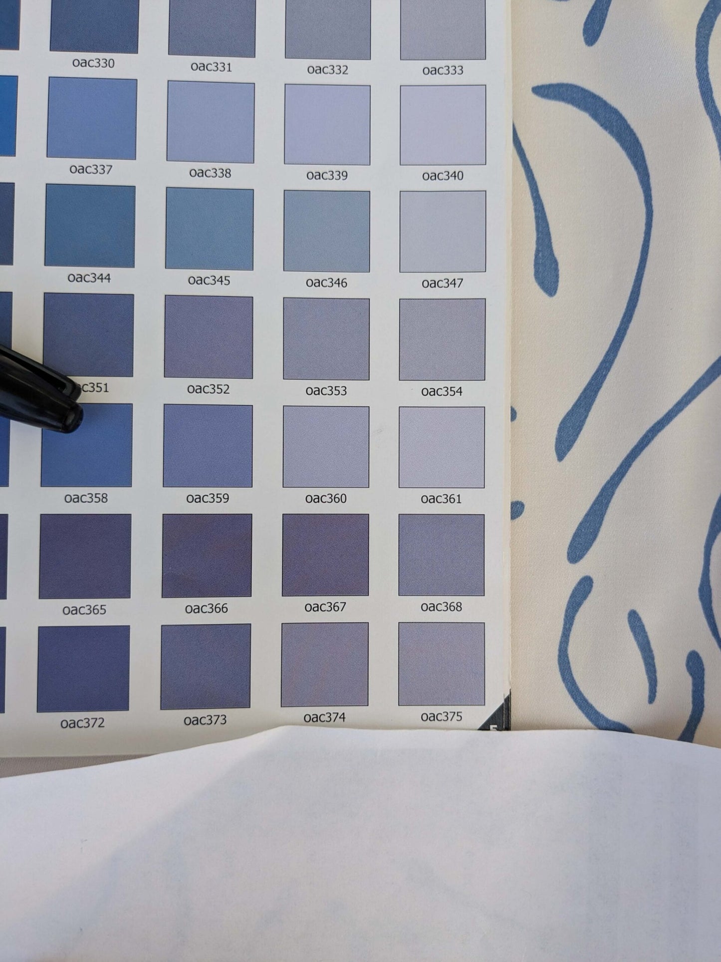 by yard Scalamandre Brooks Delphinium on White Modern Art Floral Print Cotton MSRP USD 180/y