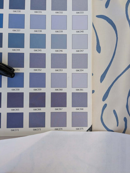 by yard Scalamandre Brooks Delphinium on White Modern Art Floral Print Cotton MSRP USD 180/y